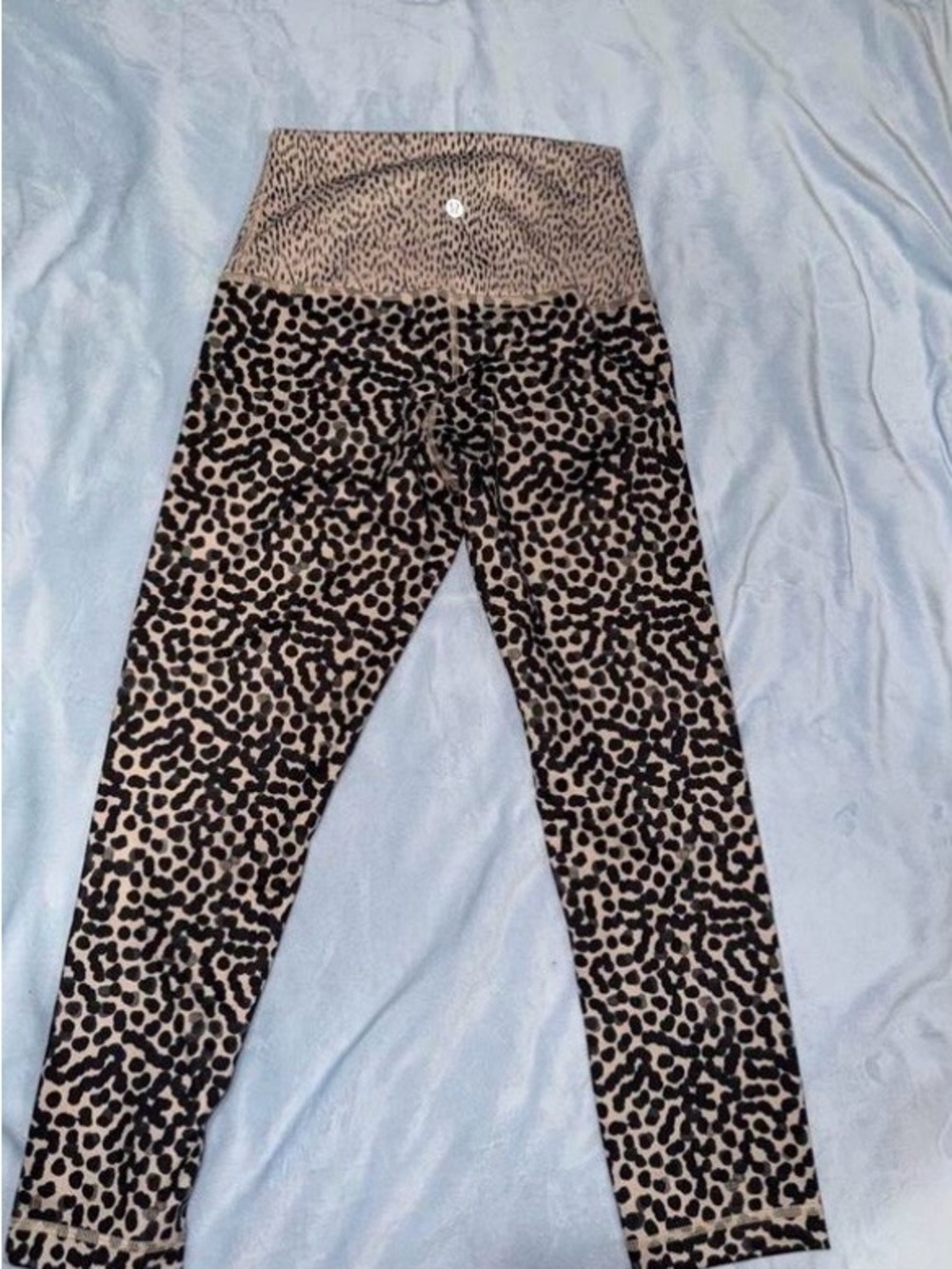 lululemon athletica Leopard Print High-Waist Leggings - Black and Tan